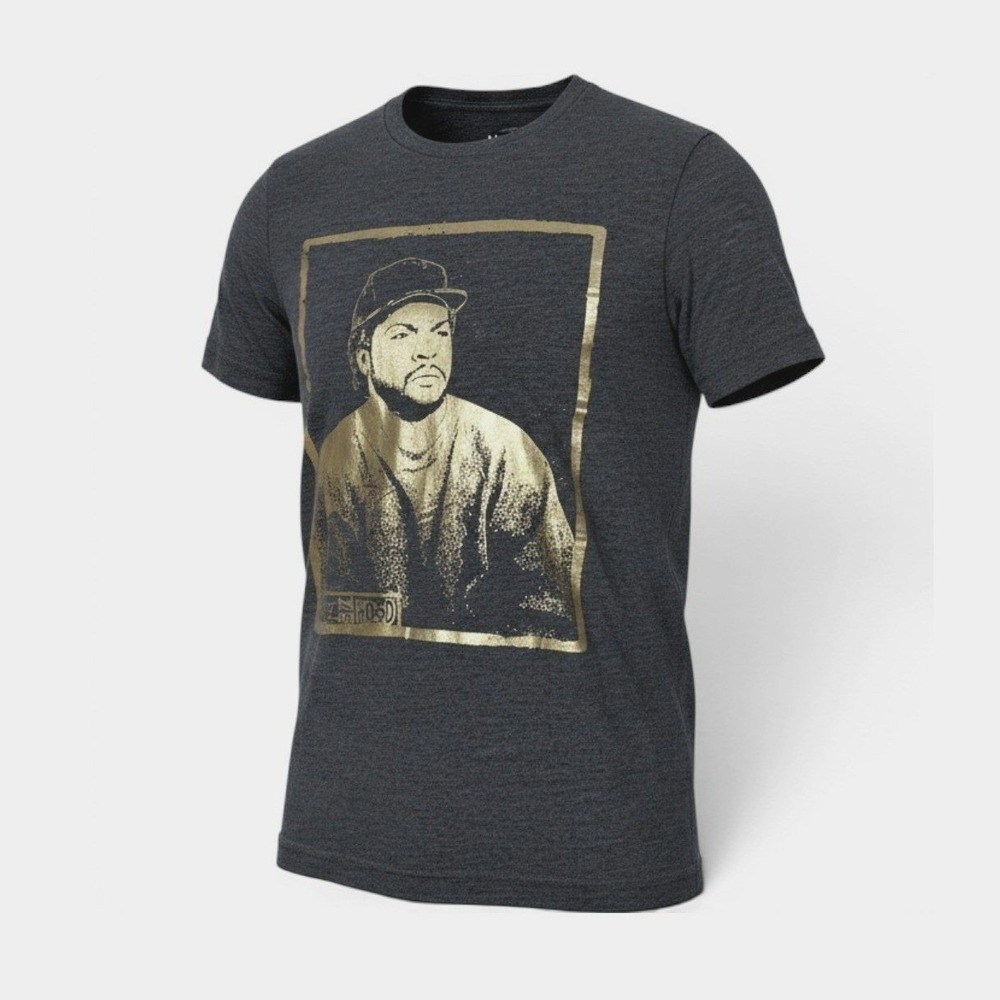 Boyz N The Hood T-Shirt Mens Small Charcoal Gray Good Gold Foil Ice Cube Graphic